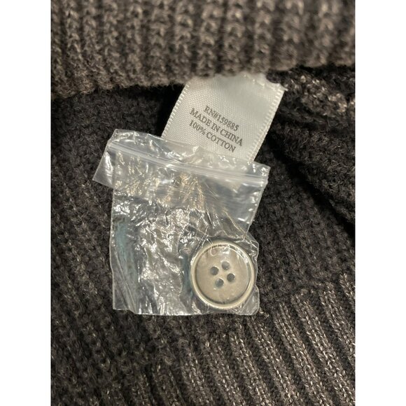 Hello Nite Ribbed Knit Cardigan Sweater Acid Wash Black Size XL - Picture 5 of 5